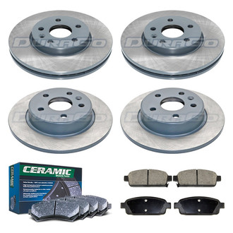 DuraGo® - Titanium Series Plain Front and Rear Brake Kit with Ceramic Pads