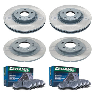 DuraGo® - Titanium Series Plain Front and Rear Brake Kit with Ceramic Pads