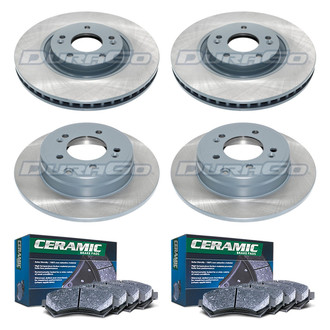 DuraGo® - Titanium Series Plain Front and Rear Brake Kit with Ceramic Pads