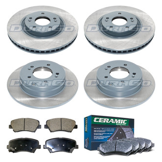 DuraGo® - Titanium Series 1-Piece Plain Brake Kit with Ceramic Brake Pads