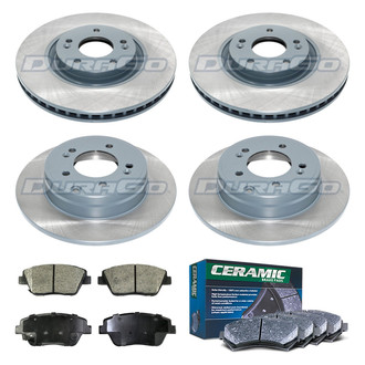 DuraGo® - Titanium Series Plain Front and Rear Brake Kit with Ceramic Pads
