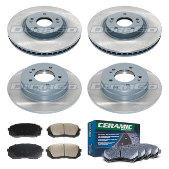 DuraGo® - Titanium Series Plain Front and Rear Brake Kit with Ceramic Pads