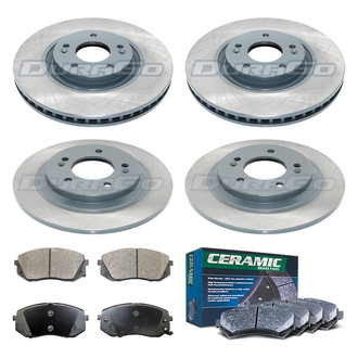 DuraGo® - Titanium Series Plain Front and Rear Brake Kit with Ceramic Pads