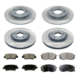 DuraGo® - Titanium Series Plain Front and Rear Brake Kit with Ceramic Pads