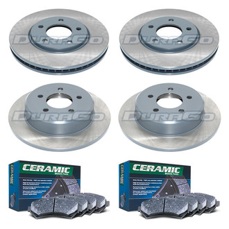 DuraGo® - Titanium Series Plain Front and Rear Brake Kit with Ceramic Pads