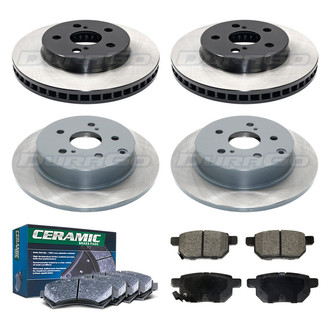 DuraGo® - Titanium Series Plain Front and Rear Brake Kit with Ceramic Pads