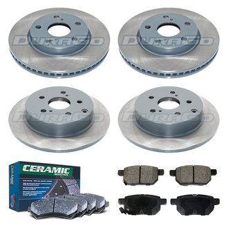 DuraGo® - Titanium Series Plain Front and Rear Brake Kit with Ceramic Pads