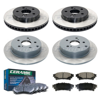 DuraGo® - Titanium Series Plain Front and Rear Brake Kit with Ceramic Pads
