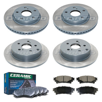 DuraGo® - Titanium Series Plain Front and Rear Brake Kit with Ceramic Pads
