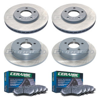 DuraGo® - Titanium Series Plain Front and Rear Brake Kit with Ceramic Pads