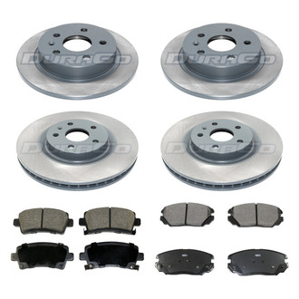 DuraGo® - Titanium Series Plain Front and Rear Brake Kit with Ceramic Pads