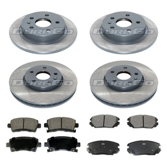 DuraGo® - Titanium Series Plain Front and Rear Brake Kit with Ceramic Pads