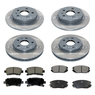 DuraGo® - Titanium Series Plain Front and Rear Brake Kit with Ceramic Pads