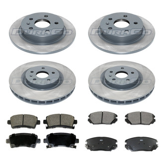 DuraGo® - Titanium Series Plain Front and Rear Brake Kit with Ceramic Pads