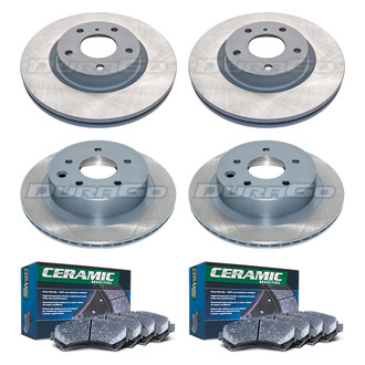DuraGo® - Titanium Series Plain Front and Rear Brake Kit with Ceramic Pads