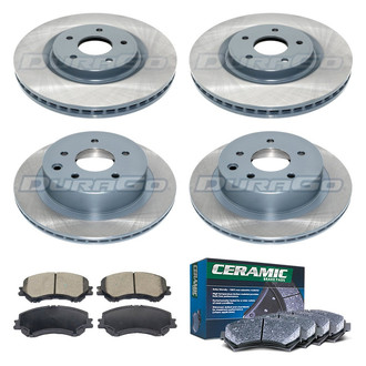 DuraGo® - Titanium Series Plain Front and Rear Brake Kit with Ceramic Pads