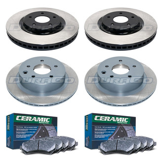 DuraGo® - Titanium Series Plain Front and Rear Brake Kit with Ceramic Pads