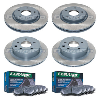 DuraGo® - Titanium Series Plain Front and Rear Brake Kit with Ceramic Pads