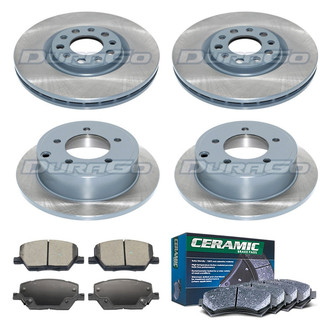 DuraGo® - Titanium Series Plain Front and Rear Brake Kit with Ceramic Pads