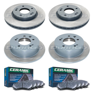 DuraGo® - Titanium Series Plain Front and Rear Brake Kit with Ceramic Pads