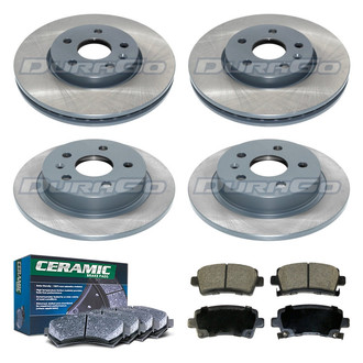 DuraGo® - Titanium Series Plain Front and Rear Brake Kit with Ceramic Pads