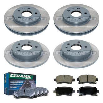 DuraGo® - Titanium Series Plain Front and Rear Brake Kit with Ceramic Pads