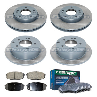DuraGo® - Titanium Series Plain Front and Rear Brake Kit with Ceramic Pads