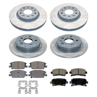 DuraGo® - Titanium Series Plain Front and Rear Brake Kit with Ceramic Pads