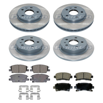DuraGo® - Titanium Series Plain Front and Rear Brake Kit with Ceramic Pads