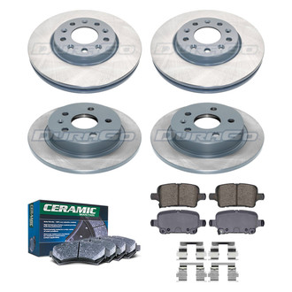 DuraGo® - Titanium Series Plain Front and Rear Brake Kit with Ceramic Pads