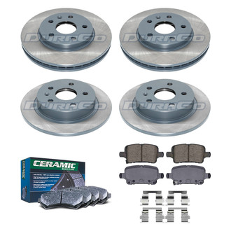DuraGo® - Titanium Series Plain Front and Rear Brake Kit with Ceramic Pads
