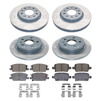 DuraGo® - Titanium Series Plain Front and Rear Brake Kit with Ceramic Pads