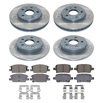 DuraGo® - Titanium Series Plain Front and Rear Brake Kit with Ceramic Pads