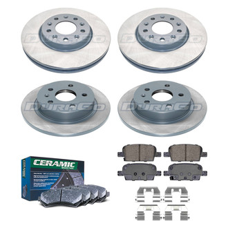 DuraGo® - Titanium Series Plain Front and Rear Brake Kit with Ceramic Pads