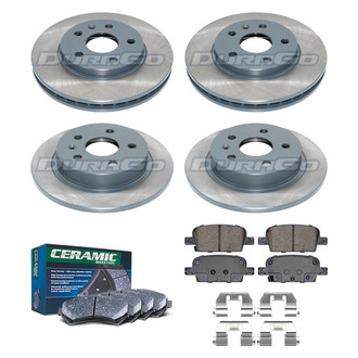 DuraGo® - Titanium Series Plain Front and Rear Brake Kit with Ceramic Pads
