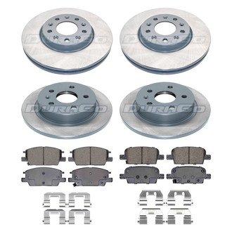 DuraGo® - Titanium Series Plain Front and Rear Brake Kit with Ceramic Pads