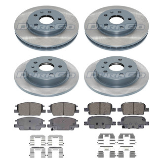 DuraGo® - Titanium Series Plain Front and Rear Brake Kit with Ceramic Pads