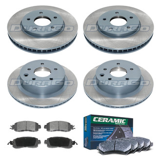 DuraGo® - Titanium Series Plain Front and Rear Brake Kit with Ceramic Pads