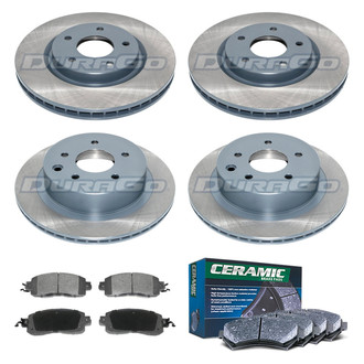 DuraGo® - Titanium Series Plain Front and Rear Brake Kit with Ceramic Pads