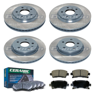DuraGo® - Titanium Series Plain Front and Rear Brake Kit with Ceramic Pads