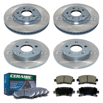 DuraGo® - Titanium Series Plain Front and Rear Brake Kit with Ceramic Pads