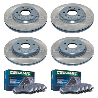 DuraGo® - Titanium Series Plain Front and Rear Brake Kit with Ceramic Pads