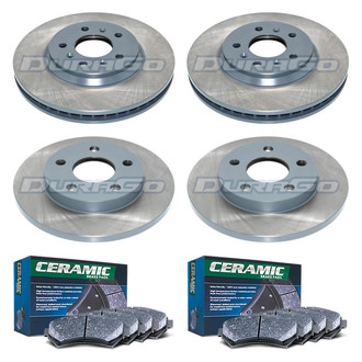 DuraGo® - Titanium Series Plain Front and Rear Brake Kit with Ceramic Pads