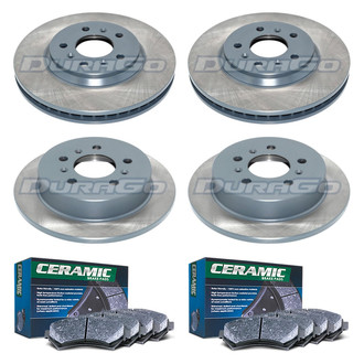 DuraGo® - Titanium Series Plain Front and Rear Brake Kit with Ceramic Pads