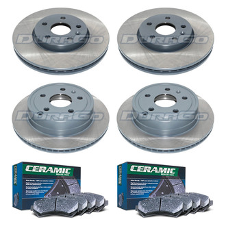 DuraGo® - Titanium Series Plain Front and Rear Brake Kit with Ceramic Pads