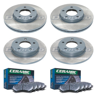DuraGo® - Titanium Series Plain Front and Rear Brake Kit with Ceramic Pads