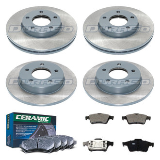 DuraGo® - Titanium Series Plain Front and Rear Brake Kit with Ceramic Pads