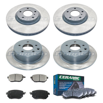 DuraGo® - Titanium Series Plain Front and Rear Brake Kit with Ceramic Pads