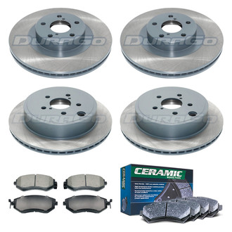 DuraGo® - Titanium Series Plain Front and Rear Brake Kit with Ceramic Pads
