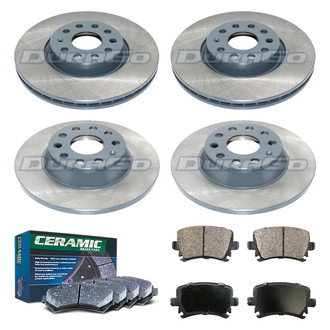 DuraGo® - Titanium Series Plain Front and Rear Brake Kit with Ceramic Pads